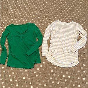 Long sleeved gap maternity tops - just the green shirt available